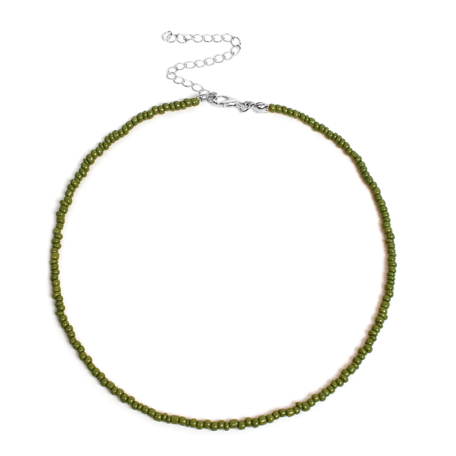 

SFN5 Bohemia Handmade Rainbow Seed Beads Simple Choker Necklace
