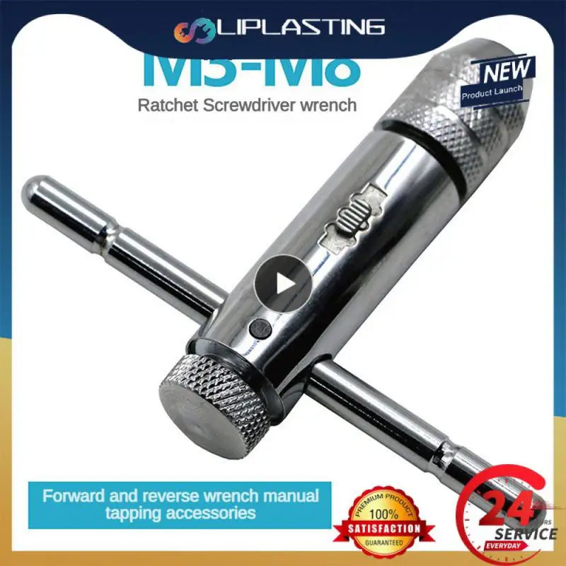 

1~10PCS Hand Tapping Tools Machine Screw M3-m8 Thread Metric Plug Ratchet Tap Holder Wrench Twist Bit