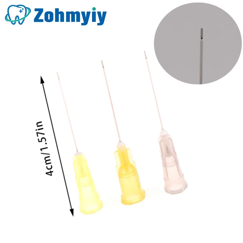100pcs/pack 0.3/0.4/0.5mm Dental Endo Irrigation Needle Tip Root Canal Lateral Rinsing Needles Single Side Opening