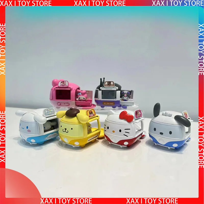 Новинка Подлинный Мобильный обеденный автомобиль Sanrio глухая коробка Series Tide Play Cool Kuromi My Melody ручной работы подарок на день рождения настольное украшение