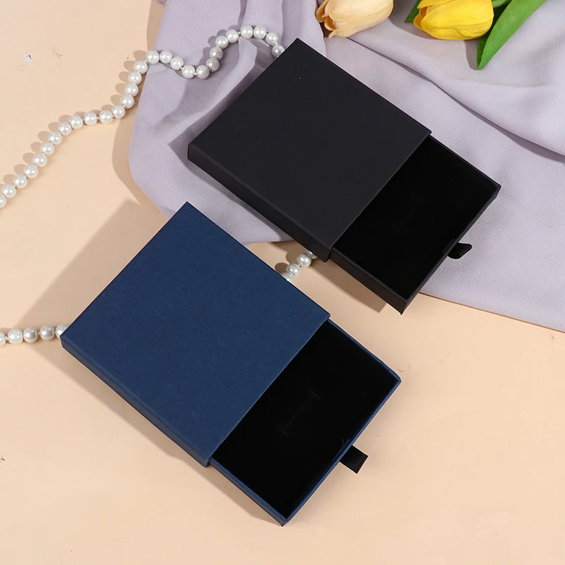 Ящик из крафт-бумаги коробка для упаковки ювелирных изделий ожерелий браслетов