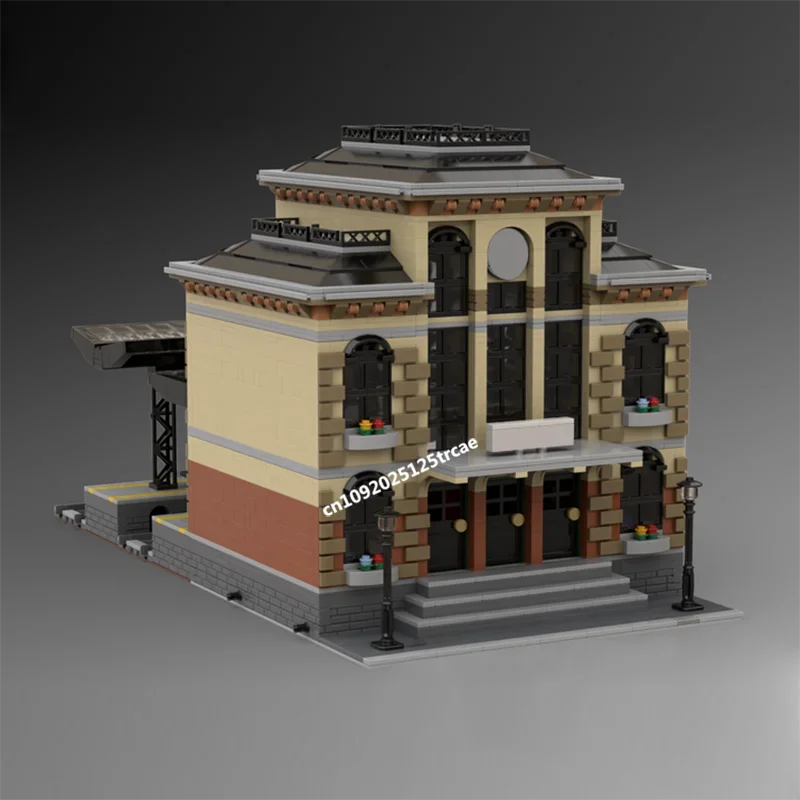 Новая модель немецкой железнодорожной станции MOC (3619 деталей) в стиле городского пейзажа, модульные конструкторы, креативные идеи для самостоятельной сборки, игрушки, подарки на день рождения (art.: 3920daa3e2e39) - 3920daa3e2e39