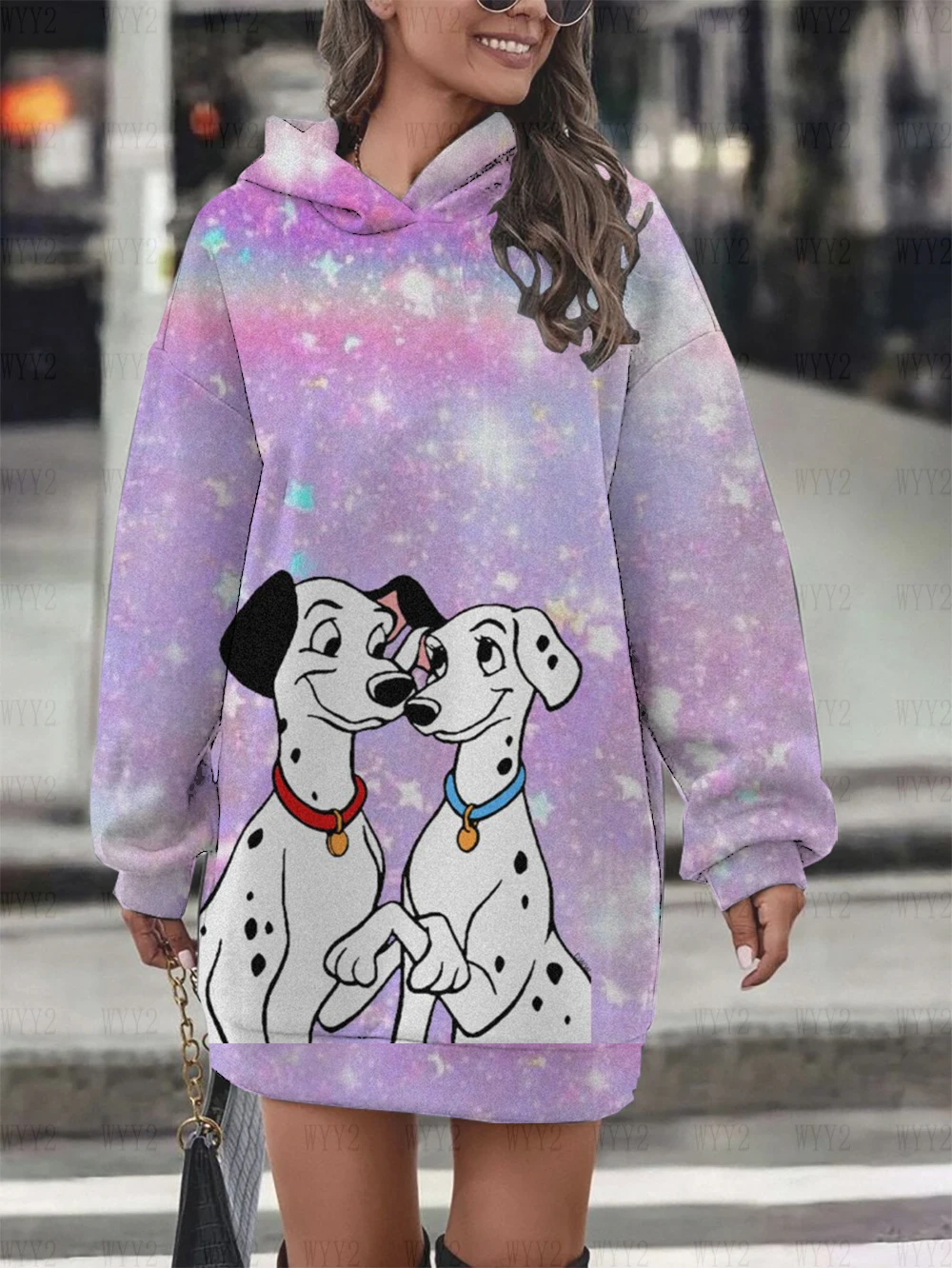 Далматинцы с милым принтом осенне-зимние хиты продаж толстовки длинными