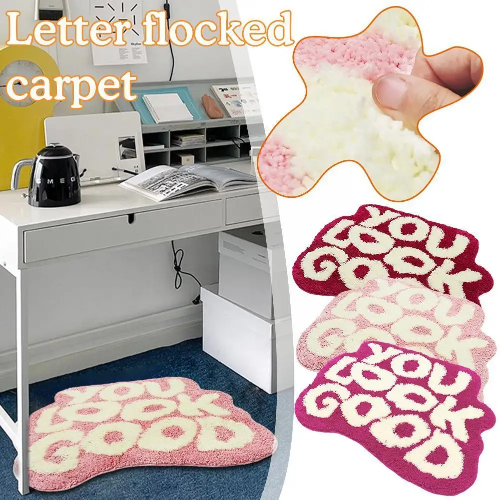 

You Look Good Bath Mat Pink Bathoom Rugs Funny Cute Small Cool Decor Rug Bathroom Preppy K8Q6