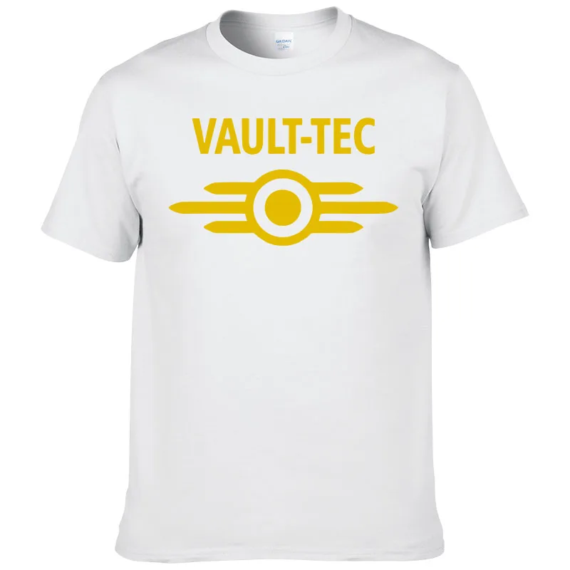 

Новинка лета 2022, игровые футболки Vault Fallout TEC, мужские Классические хлопковые футболки с круглым вырезом, одежда F11