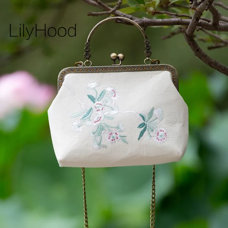 

Женская сумка-мессенджер с цветочной вышивкой и застежкой для Hanfu 2022, традиционная китайская роскошная дизайнерская сумка для подростков