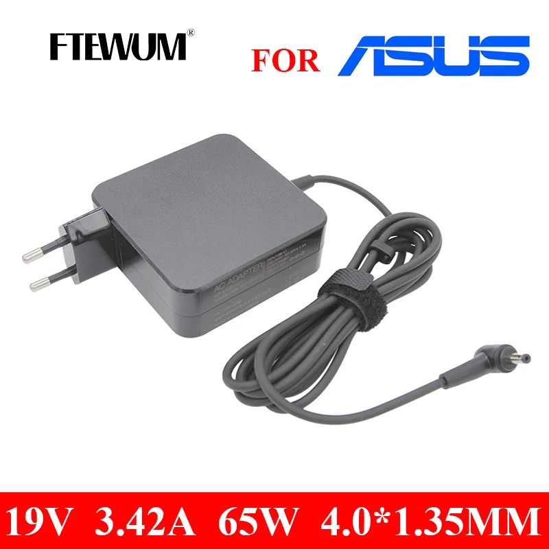 

FTEWUM EU 19V 3.42A 4.0*1.35 65W AC DC Charger Laptop adapter For Asus Zenbook UX32VD UX305CA ux31a x201e ux305f s200e ADP-65DW