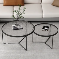 modern glass coffee tables household round small low corner table combination living room furniture sofa side table minimalist
