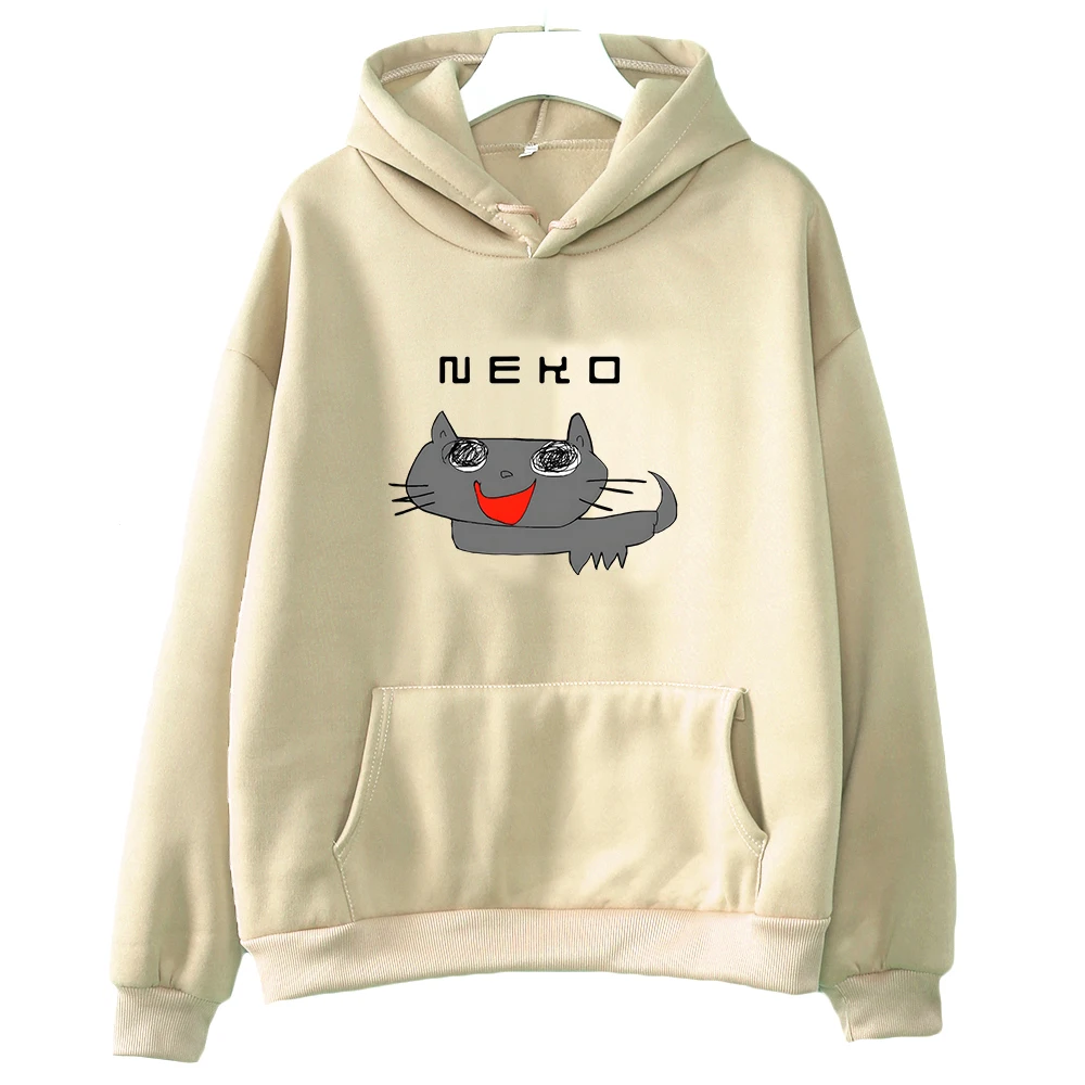 

Minato Aqua Cat Neko Hoodie Hololive Women Cartoon Graphic Hoodies Sweatshirts Female Kawaii Printed Clothes Streetwear Hooded