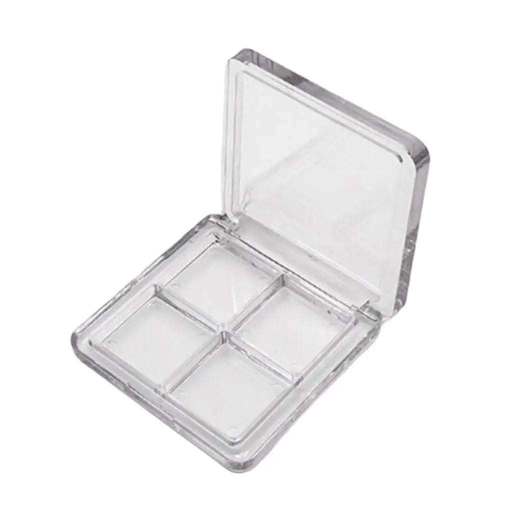 

4 Grids Portable Eyeshadow Case Blush Pressed Tray Container