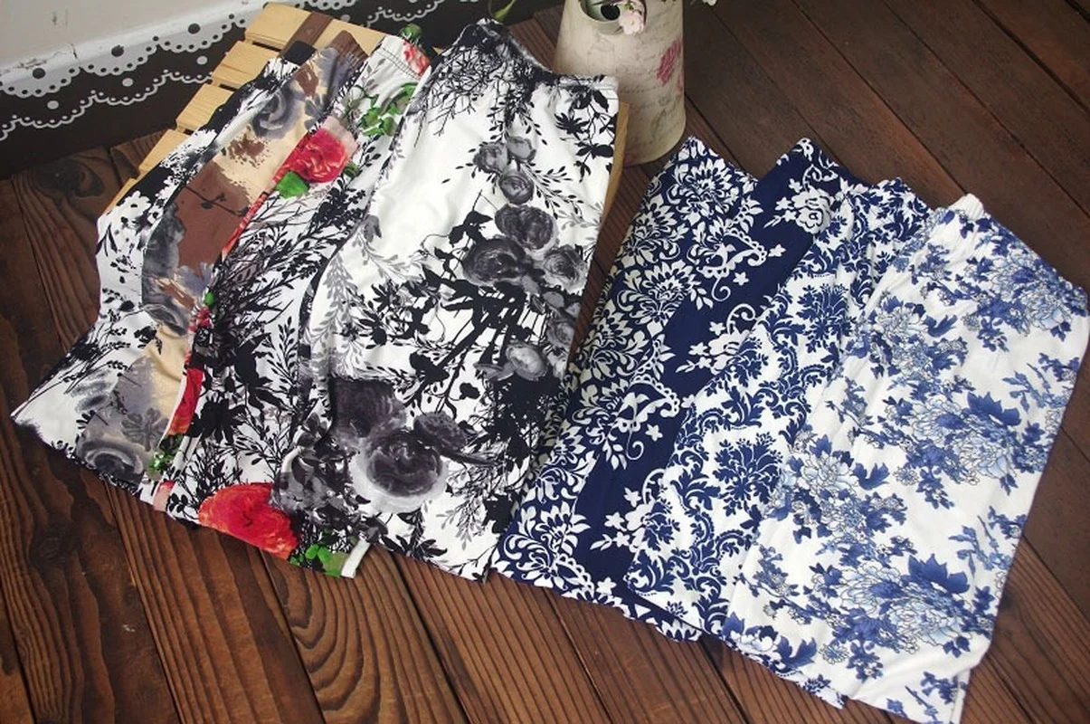 Женские леггинсы для фитнеса с завышенной талией Этнические женские брюки