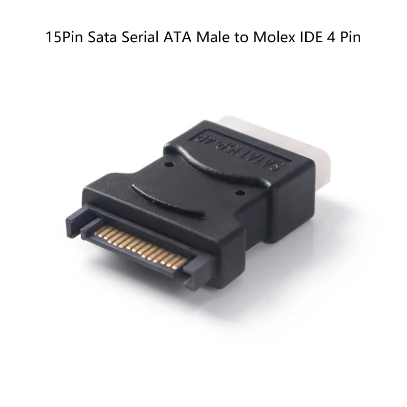

1pc SATA Male to molex Female Adapter 15Pin SATA Male to 4 Pin IDE Male Adapter Connector Apply to Connector for Hard Drives