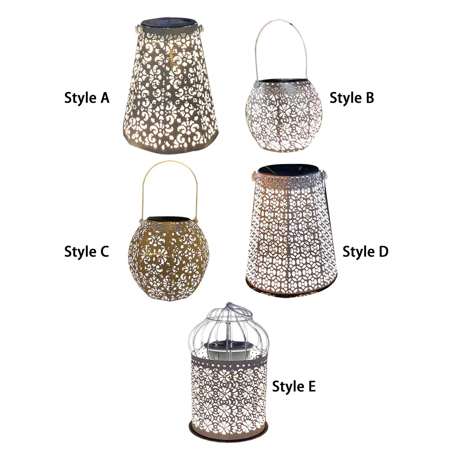 

Solar Lantern, Lamp Flower Pattern Landscape Lighting Energy Saving Solar Lights for Party