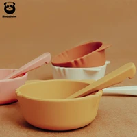 modabebe silicone baby feeding bowl tableware non slip waterproof bpa free training bowl spoon set for kids