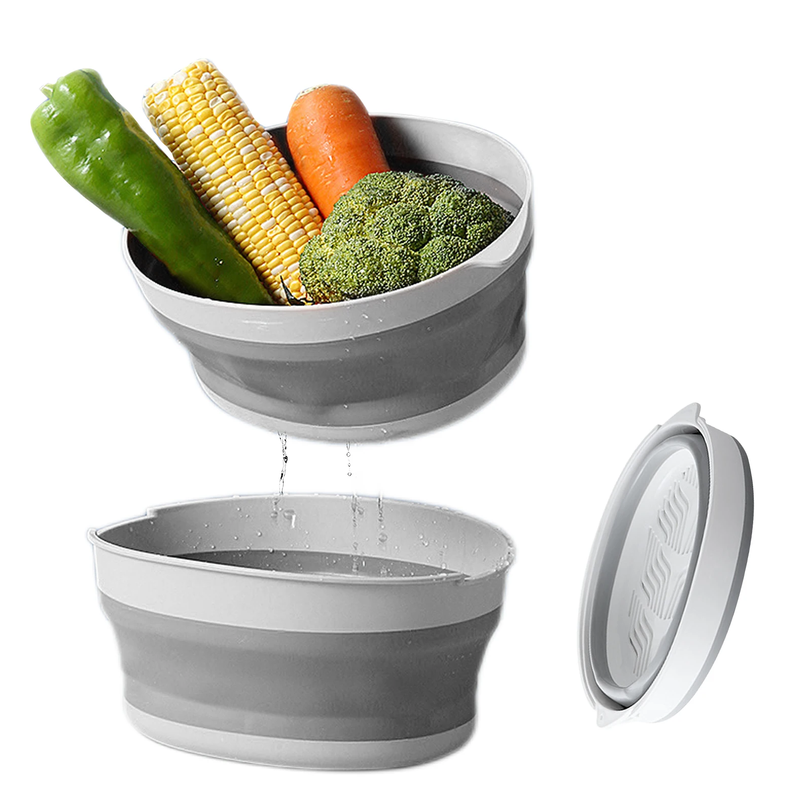 

2 в 1 складной портативный двухслойный безопасный Сток большой емкости для дома и ресторана