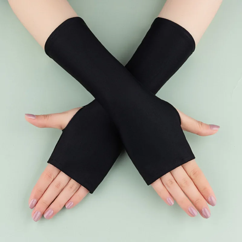 

Sunscreen Protection Fingerless Gloves Women Long Gloves Summer Arm UV Protection Gloves Half Finger Sleeves Driving Accessories