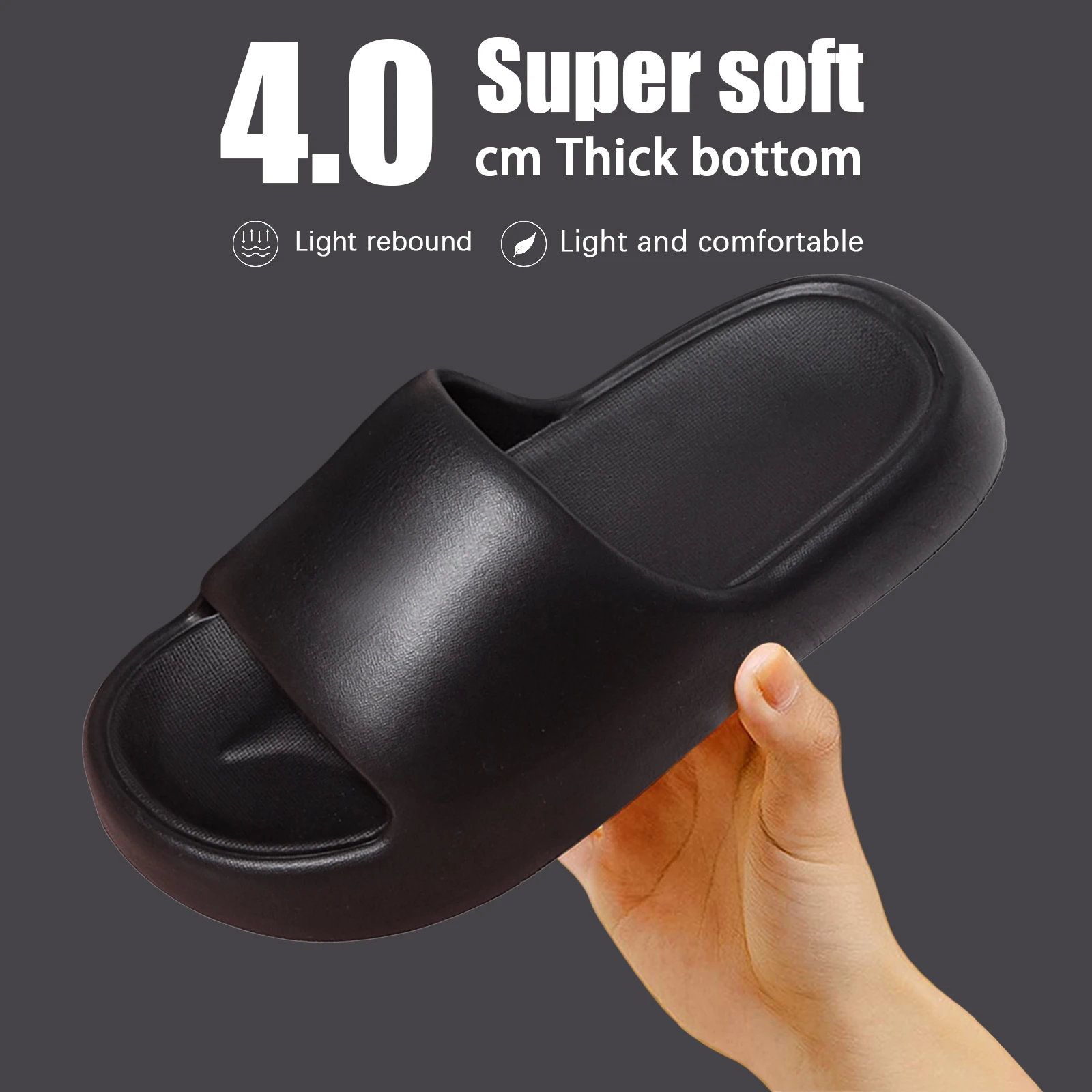 

2023 Summer Slippers Men Shoes Thick Sole Beach Slides Women Bathroom Anti-Slip Slipper Soft Sandals Flip-Flops Ladies Shoes