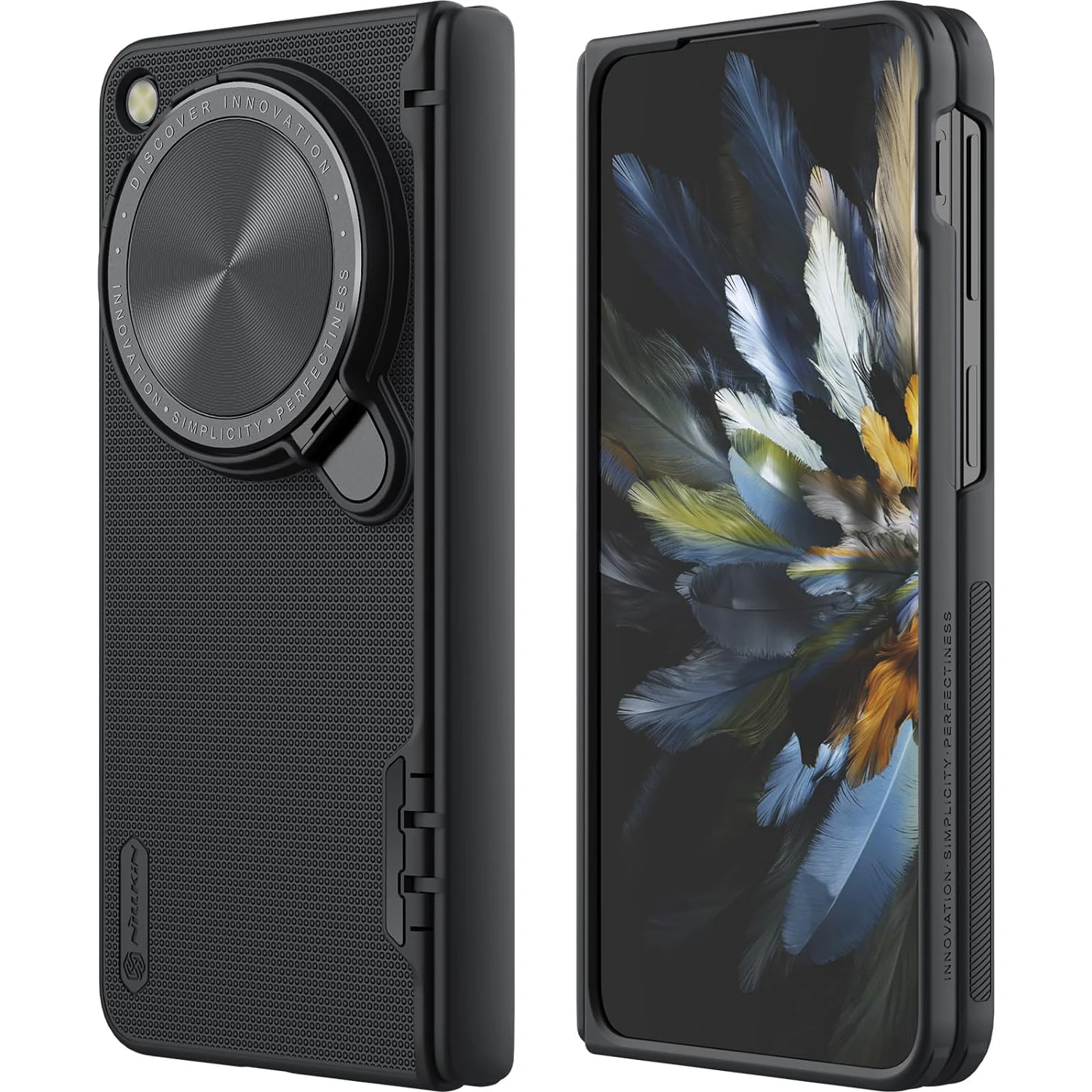 Открытый чехол для OnePlus с крышкой камеры [Защита шарниров] [Металлическая