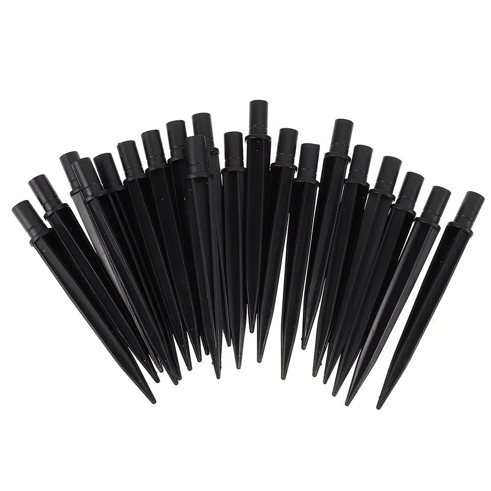 

25 Pcs Solar Lights Ground Plug Landscape LED Spike Replace 14X1.4CM Pathway Stakes Replacement Accessory Black Plastic