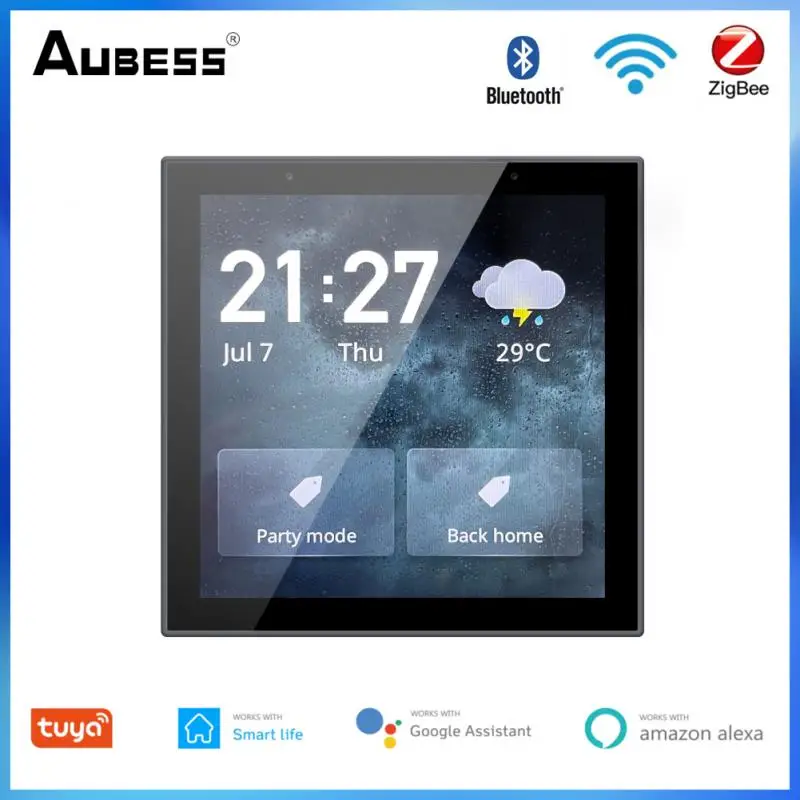 

Tuya Multi-functional Touch Screen Control Panel 4-inch Central Controllr For Intelligent Scenes Smart Home Central Controller