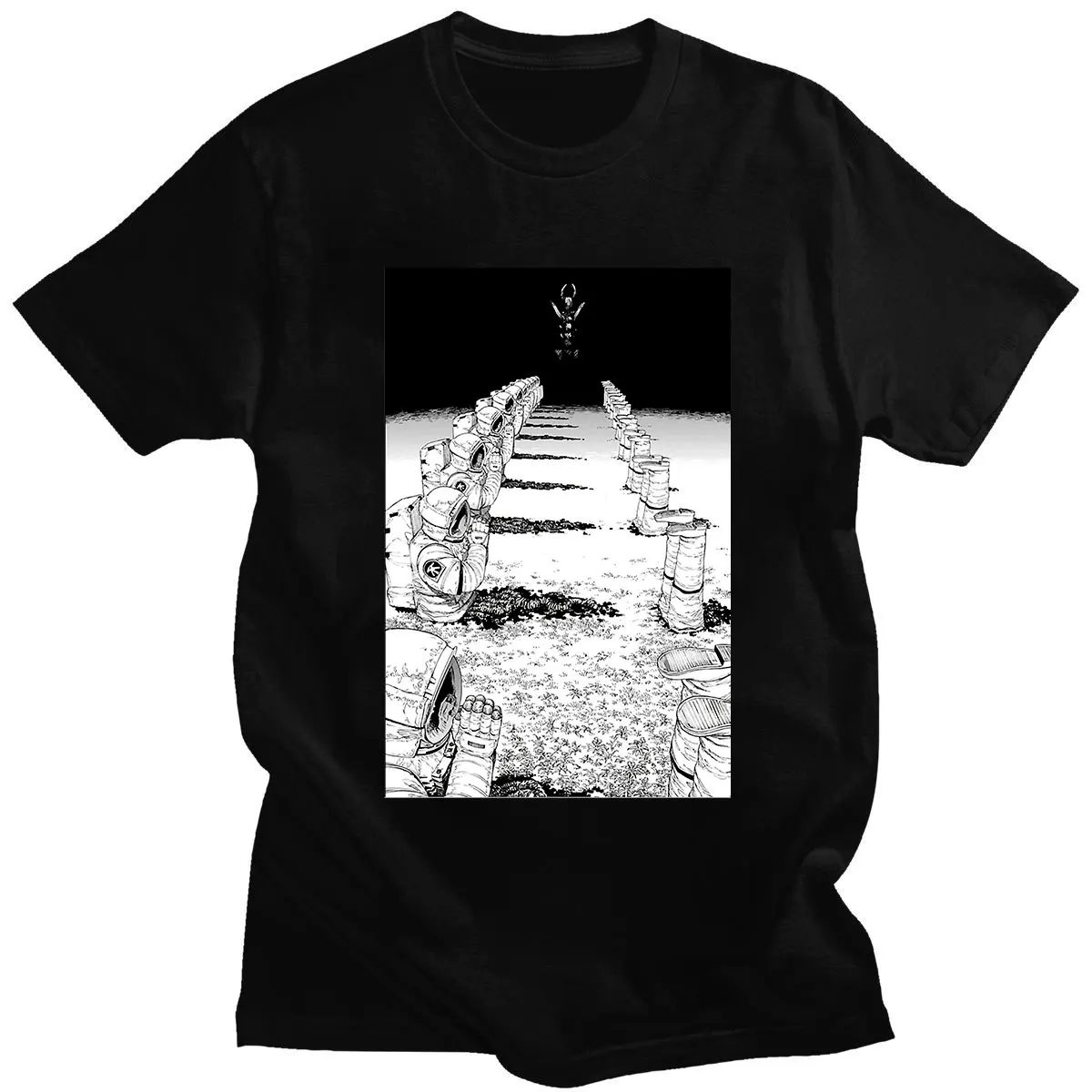 

Chainsaw Man Japanese Anime Women T-shirts Darkness Devil Astronauts Graphics Unisex Short Sleeve T Shirt y2k Clothes Tops Tees