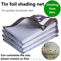 99 shading rate anti uv aluminum foil sun shading net garden balcony outdoor courtyard automobile sun shade cooling sun net