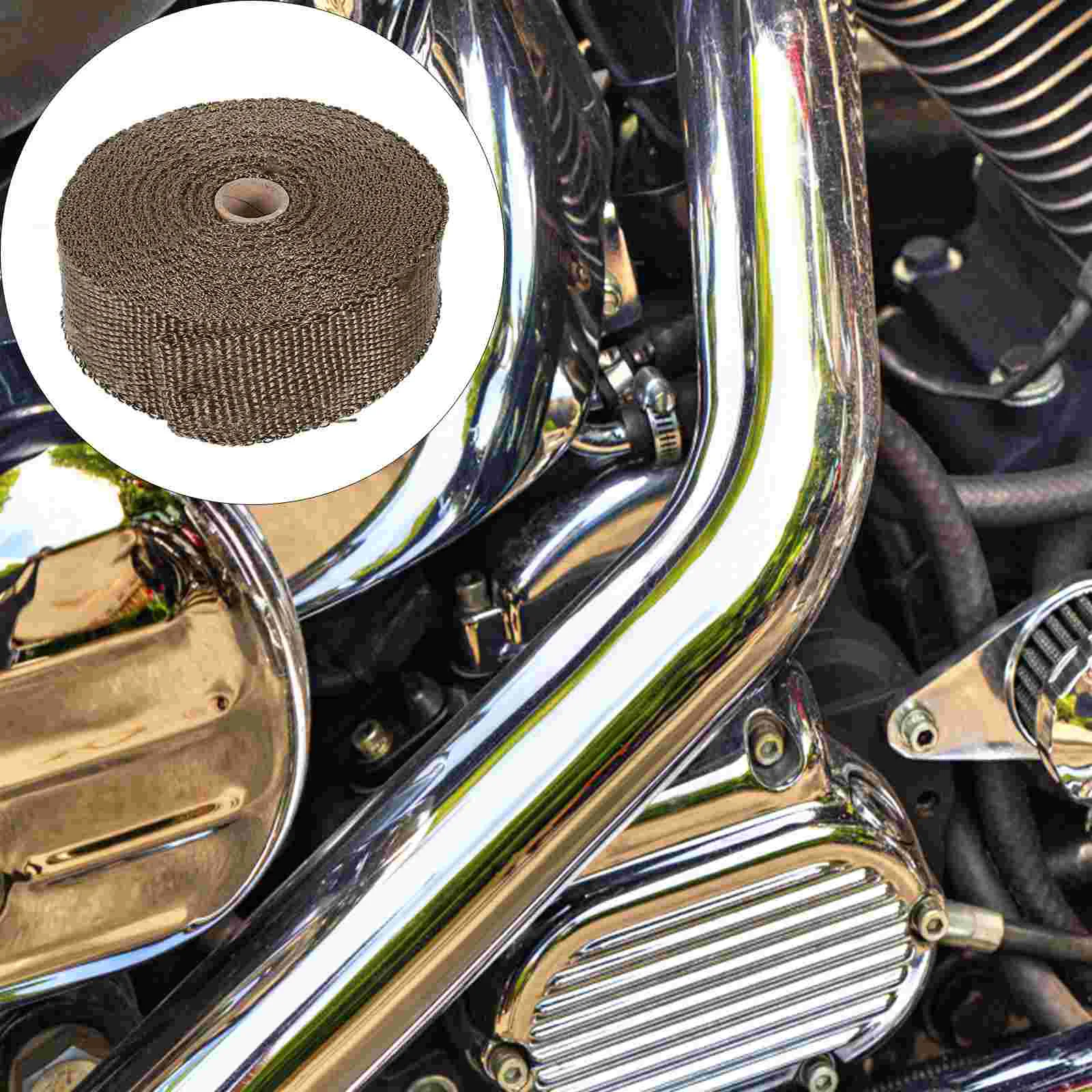 

Motorcycle Exhaust Pipe Heat Shield Wrap Fiberglass Heat Insulating Wrap