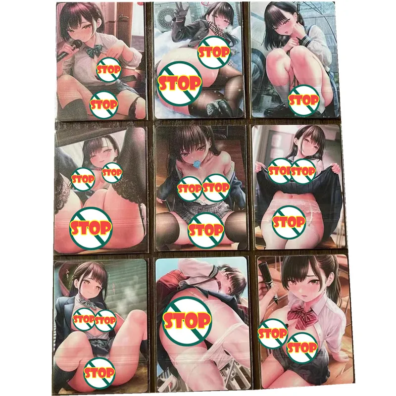 

90pcs/set ACG Beauty Hinana Tifa Android 18 Aerith Sexy Girls Refraction Bronzing Hobby Collectibles Anime Game Collection Cards