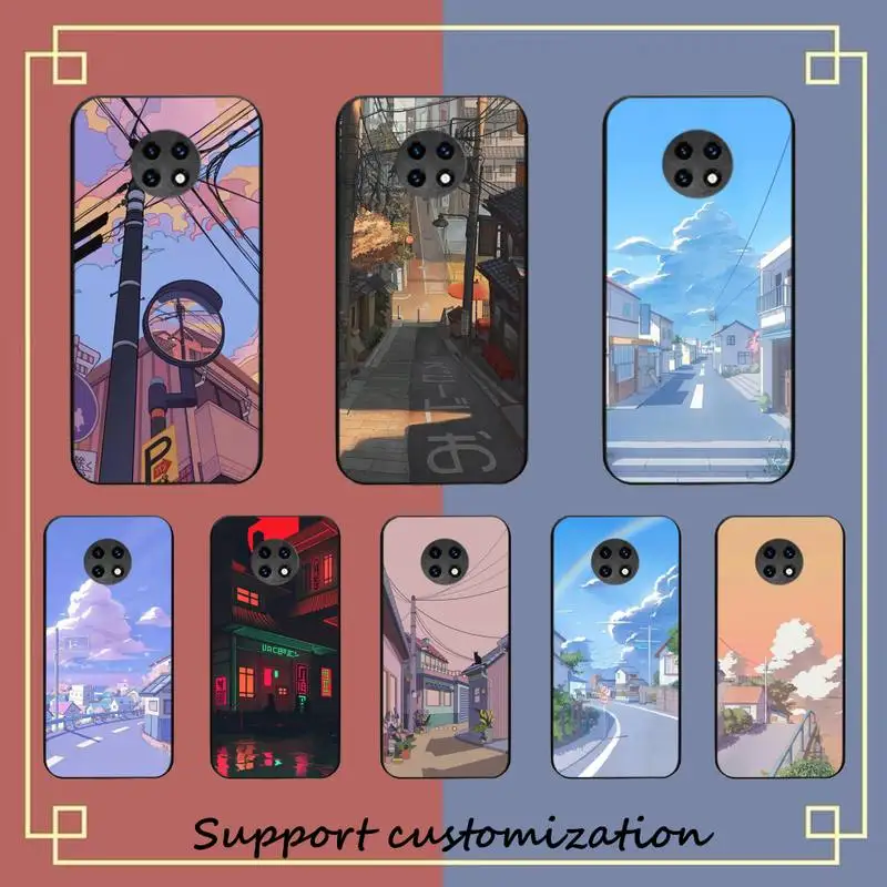 

Japanese Anime Hand Painted House scenery Phone Case For Xiaomi Redmi Note 8A 7 5 Note 8pro 8T 9Pro TPU Coque for note 6pro