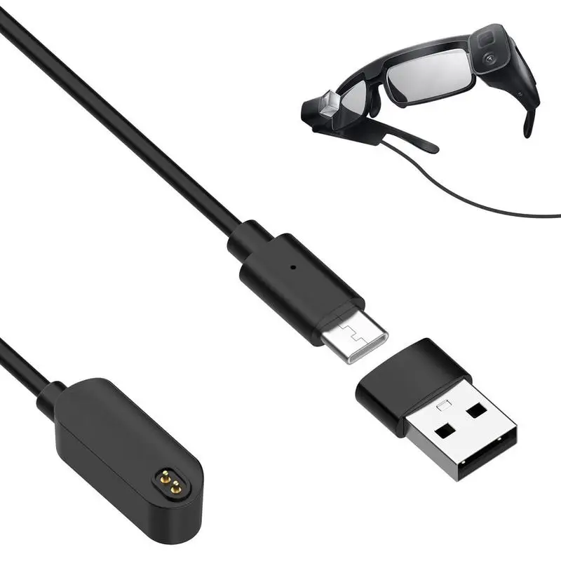 

For MJsv01Fc Charging CableMijia Smart Glasses Camera Optical Mini Cameras Power Cords 2 In 1 USB Type C Charging Cables