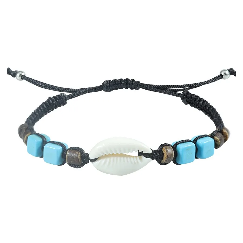 Регулируемые пляжные браслеты на щиколотке в стиле бохо тканый браслет из