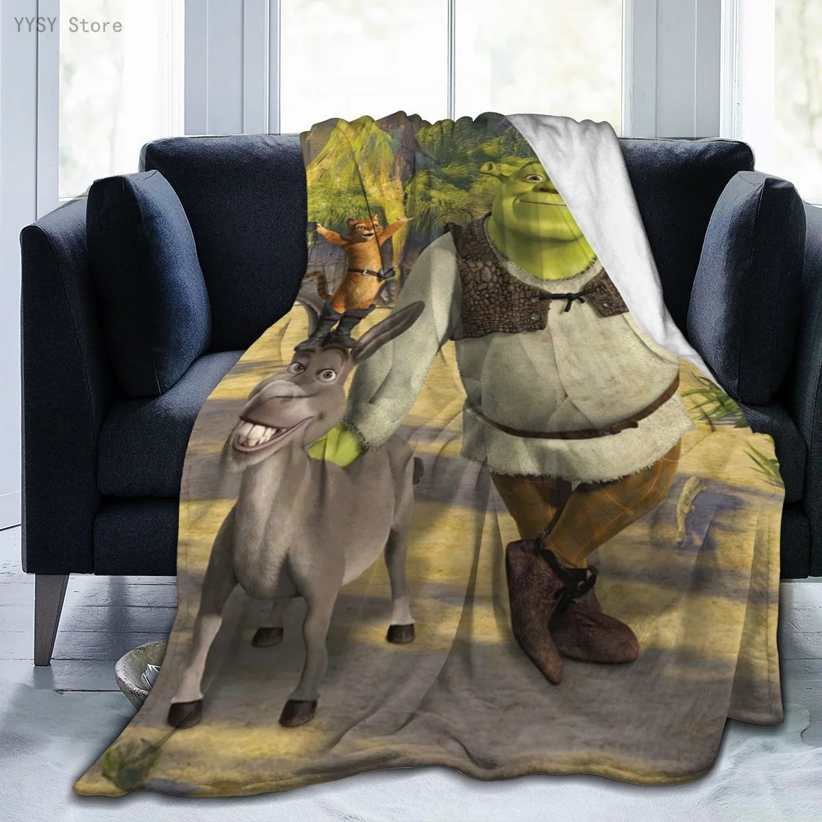 

Shrek (2) Anime printed Ultra-Soft Micro Fleece Blanket flannel throw Sherpa bedspread bedding sofa