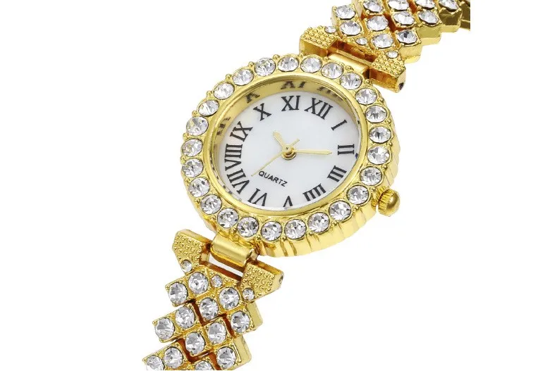 Luxury Flash diamond Rome diamond chain women's watch Fashion high-end women's watch