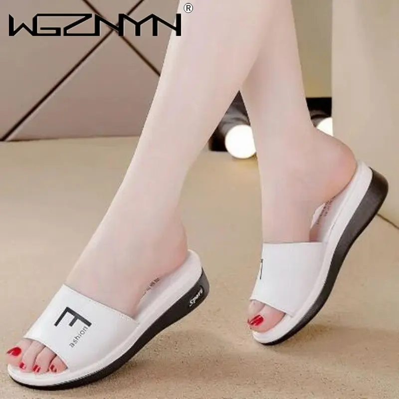 

Fashion Hot Sale Women Summer Leisure High Heels Sexy Shoes Woman Platform Wedges Fish Mouth Sandals Thick Bottom Slippers