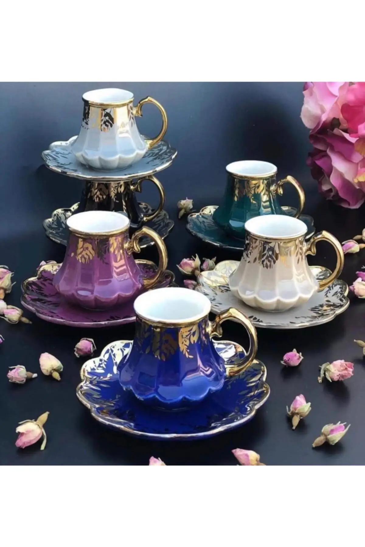 

Удивительный турецкий греческий арабский Набор чашек для кофе и эспрессо 6 шт. Набор чашек с красочным мраморным узором