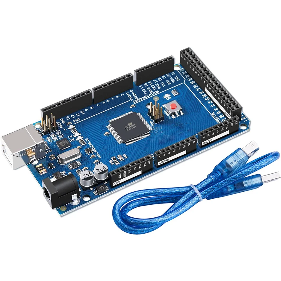 Плата MEGA R3 ATmega 2560 + USB кабель PRO встроенный модуль CH340G/ATMEGA2560-16AU Pro Mega для Arduino |