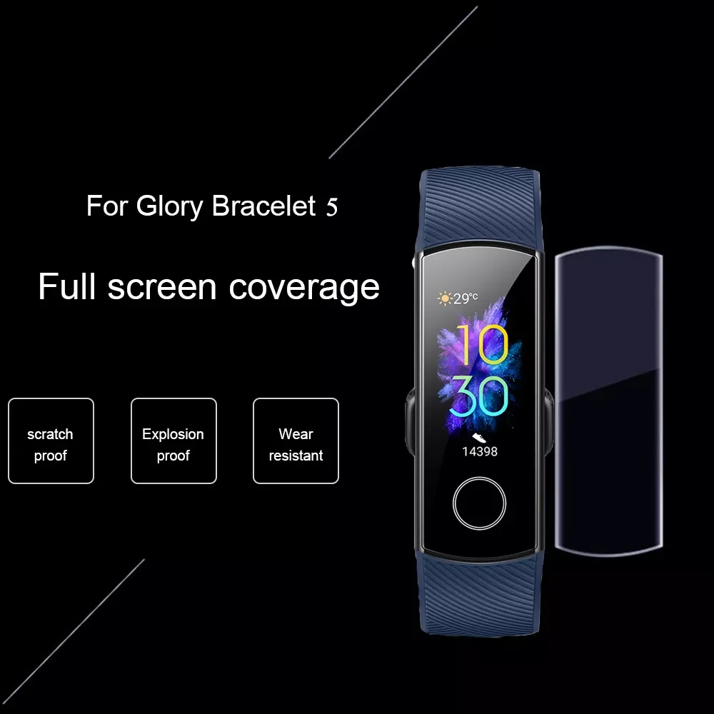 

Newband 5 screen protector for 5 4 strap soft hydrogel armor protection film onor xonor band5 band4 cover Durable and comfortab
