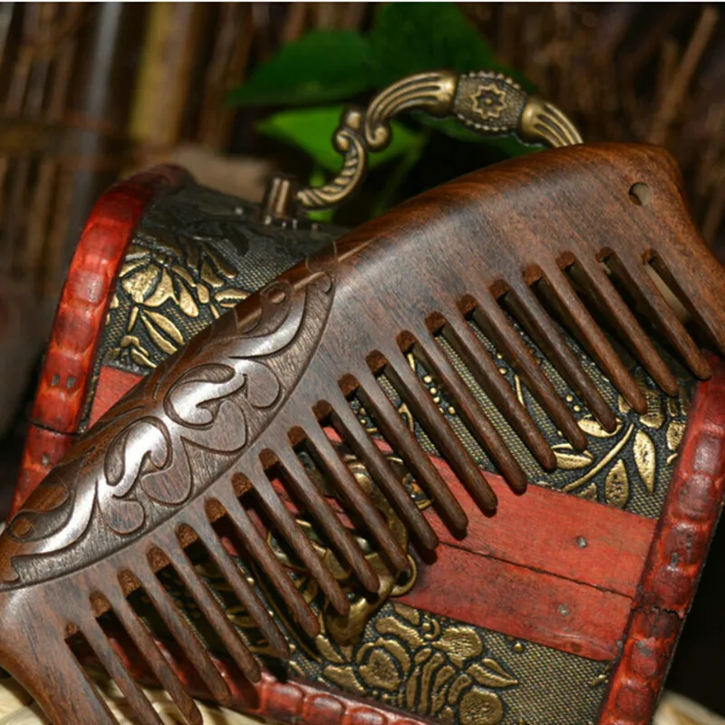 

Wooden Comb Pocket Comb Natural Sandalwood Combs Teeth Super Wide Without Static Lice Beard Barber