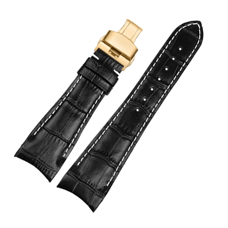 Фото Ремешок из натуральной кожи для наручных часов Versace V-SportII Vfe130015 160017 Arc водонепроницаемый ремешок для часов с защитой от пота аксессуары 24 мм №5