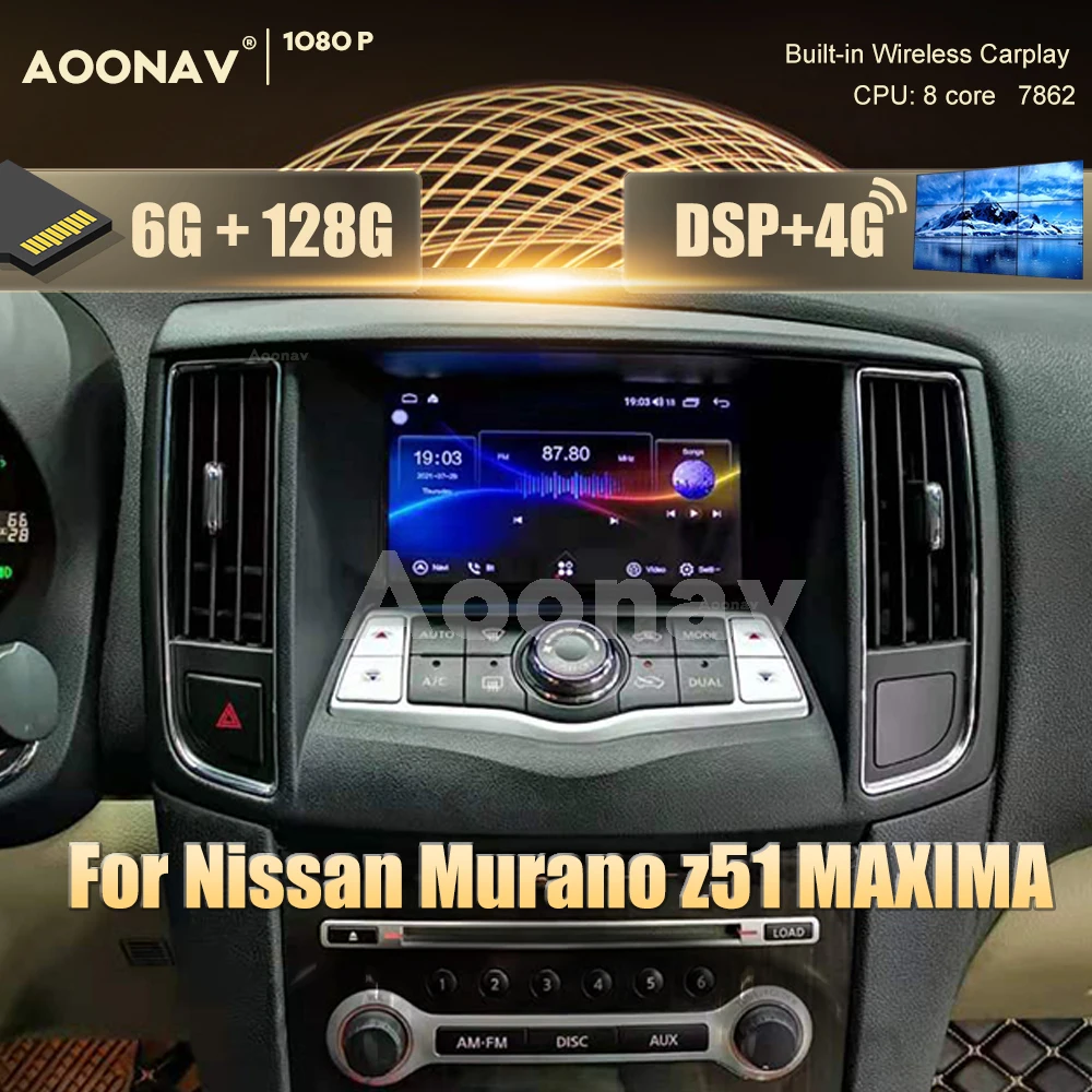 

2din Android multimedia player For Nissan MAXIMA Murano z51 TEANA Car radio 2010 2011 2012 2013 stereo wireless carplay