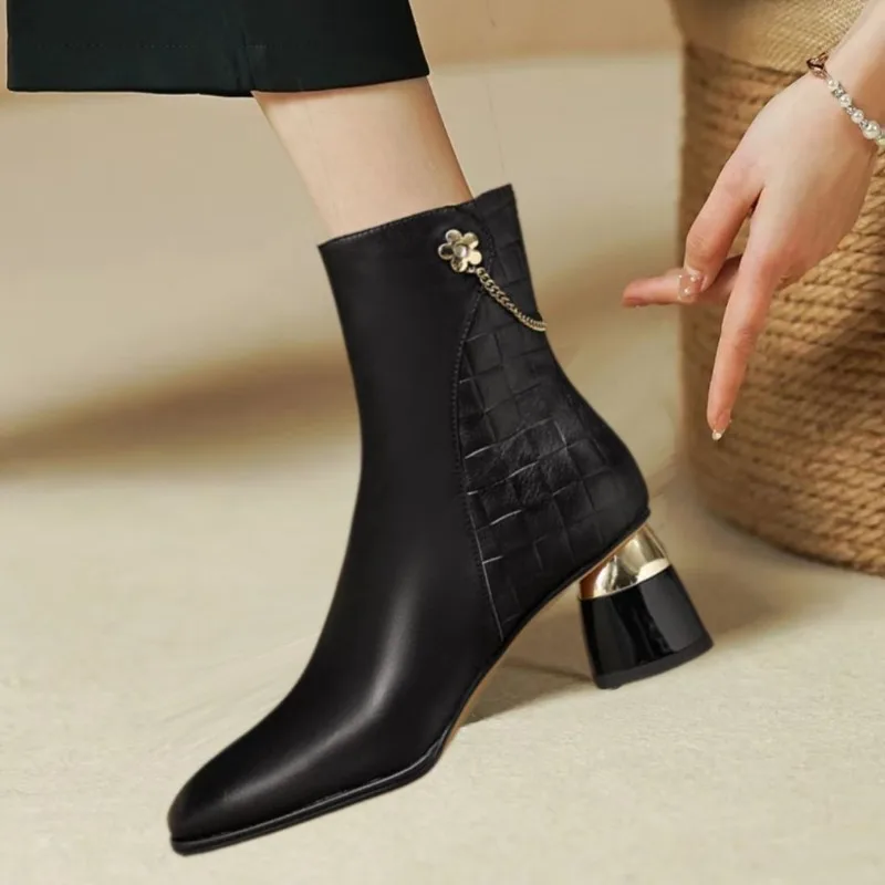 

2023 New spring Winter high hells Women Pumps Boots High Quality Lace-up European Ladies shoes high heels Boots Fast delivery