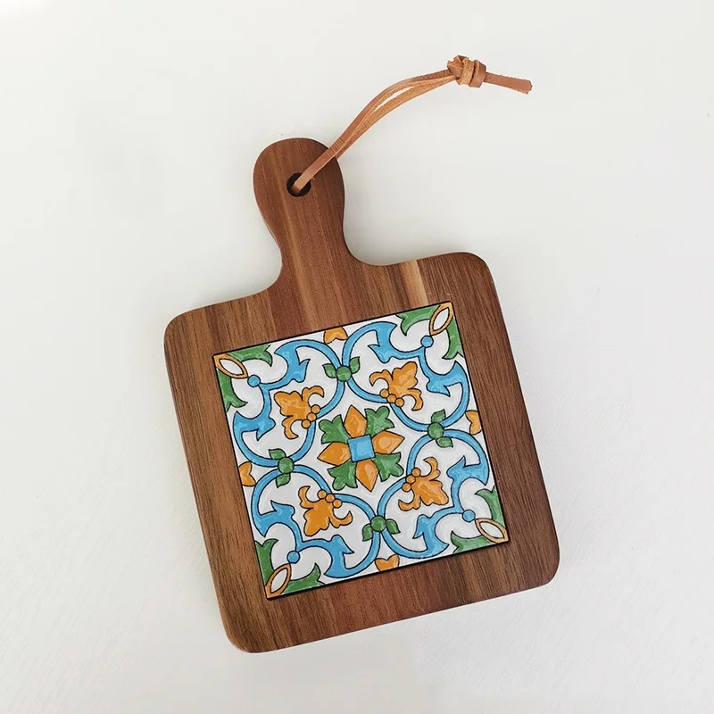 Деревянные подставки под цветы экрю