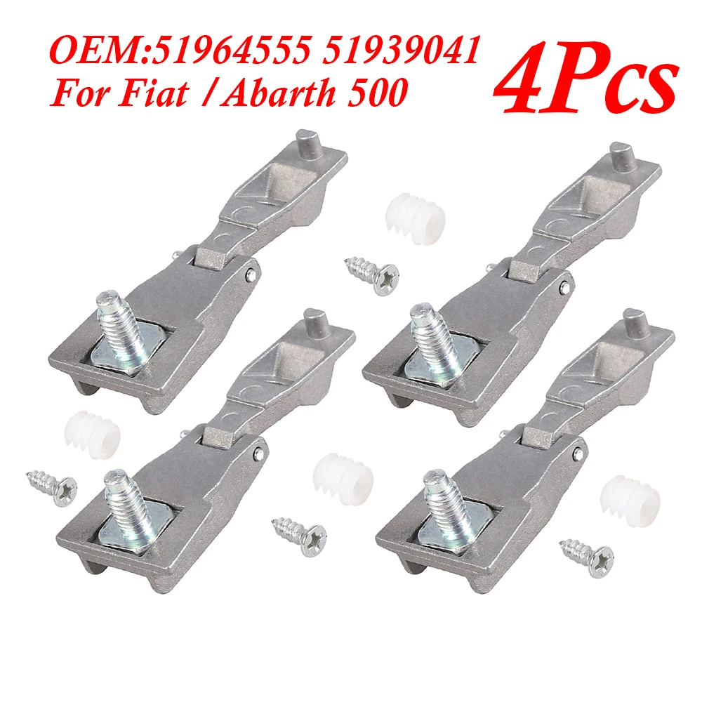 

4 шт. для Fiat 500 Автомобильная хромированная металлическая внешняя дверная ручка петля ремонт водителя пассажира сменный Ремонтный комплект OS / NS 51964555