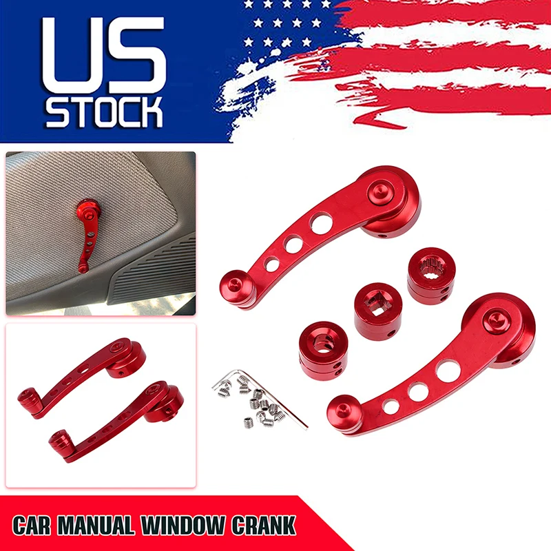 

Автомобильное окно ручной рычаг Красный Серебряный Универсальный коленчатый элемент из алюминиевого сплава автомобильные аксессуары мод...