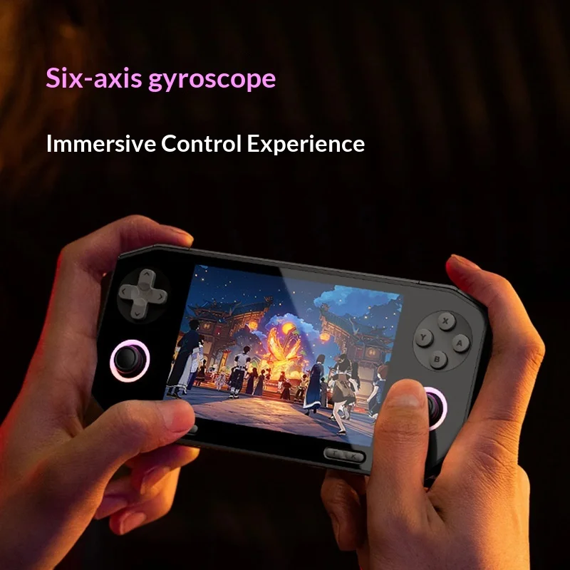 Фото Портативная игровая консоль EX8 на Android с открытым исходным кодом, 4,88-дюймовым FHD-экраном, двумя джойстиками, поддержкой GBA, ретро-игровой плеер, настраиваемый скоростной вентилятор охлаждения №4