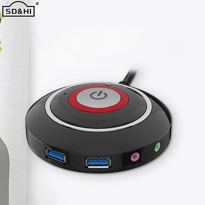 

Кнопка переключения для настольного компьютера с двумя USB аудио для настольного компьютера внешняя кнопка запуска вставка тип Swich длина 160 м...