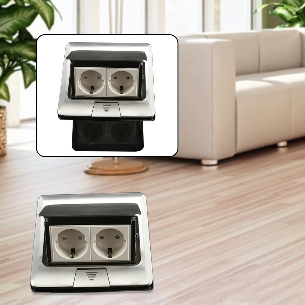 

IP40 2 Tray Recessed Socket Built-in Socket for Floor Table Worktop