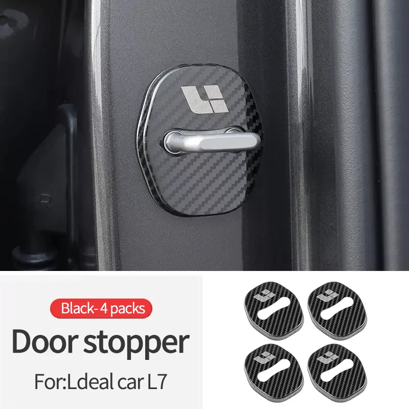 4pcs Car door lock buckle Protection Cover For LEADING IDEAL LiXiang L9 L8 L7 shock absorber cushion silent accessories