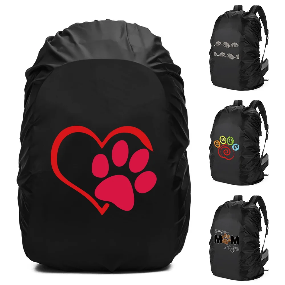 

Backpack Rain Cover for 20-70L School Bags Waterproof Protective Covers Footprints Print Outdoor Picnics,climbing,wading,tourism