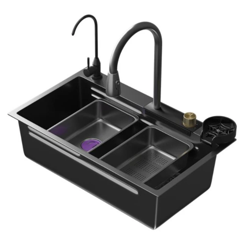 

Wastafel Dapur Desain Baru Baja Tahan Karat 304 dengan Aksesori untuk Dapur